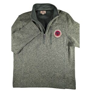 Woolrich Loda Bier Garten Pullover Mens XL Green Quarter Zip Patch Logo‎ (Read)